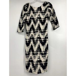 Fabrik Black and White Knit Dress Size M